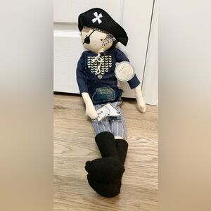 Pottery Barn Kids Pirate Long Lanky Plush Doll 25” - NEW